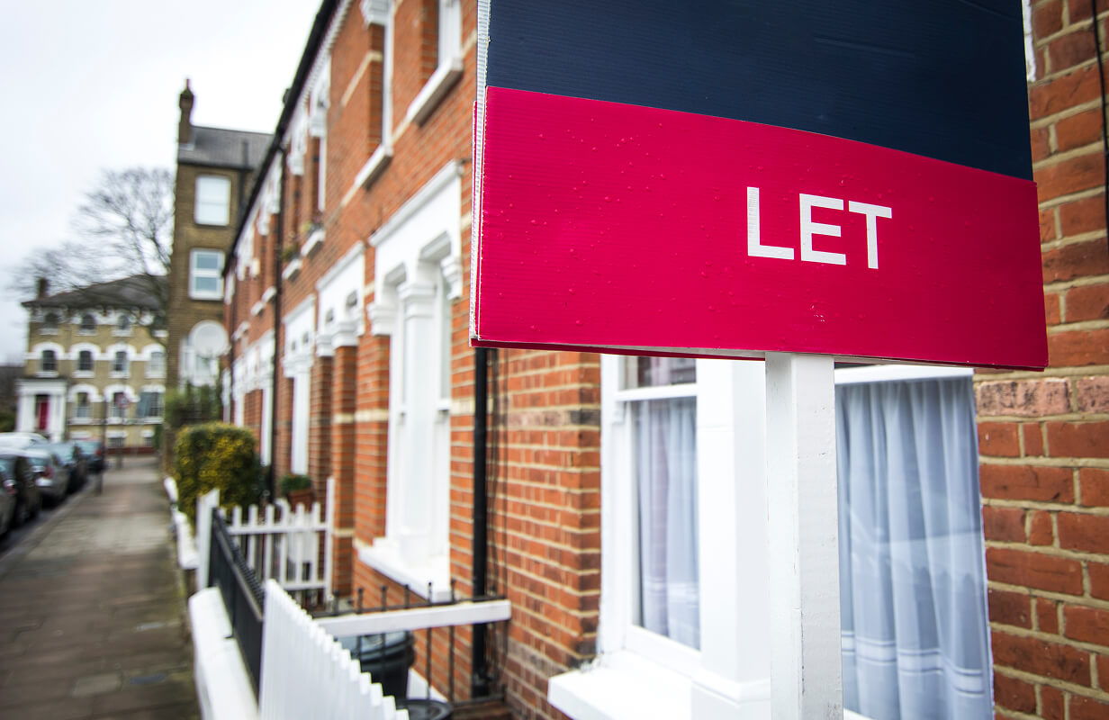 Let sign displayed outside a property.